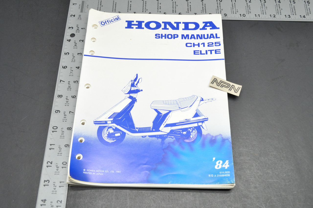 Vintage 1984 Honda CH125 Elite 125 Scooter Shop Service Repair Manual