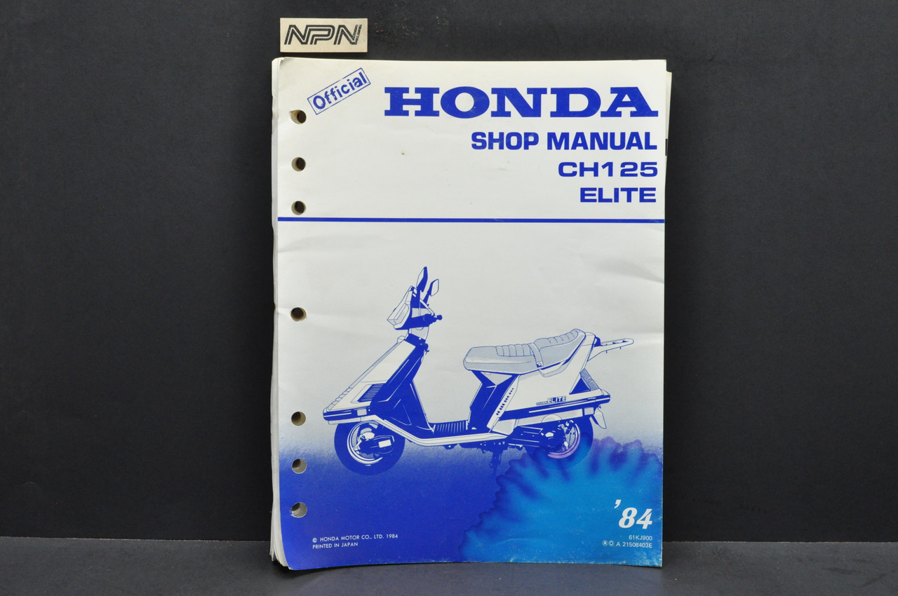 Vintage 1984 Honda CH125 Elite 125 Scooter Shop Service Repair Manual
