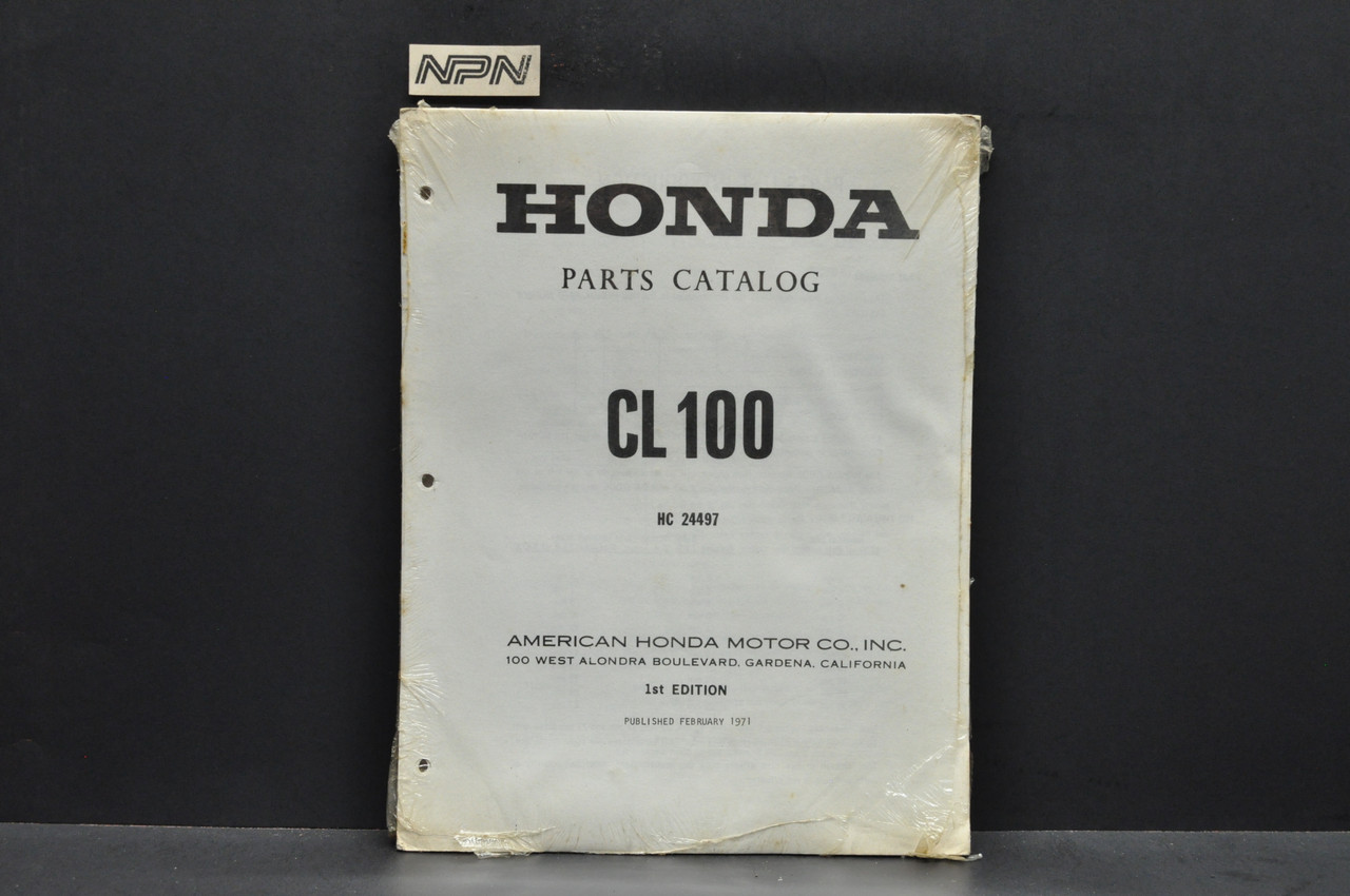 Vintage NOS 1971 Honda CL100 K1 Scrambler Parts Catalog Book Diagram Manual