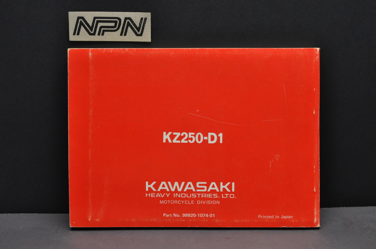 Vintage 1980 Kawasaki KZ250 LTD Motorcycle Owners Manual - NOS