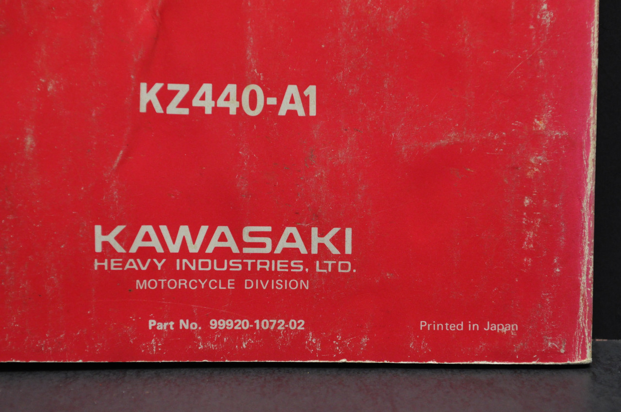 Vintage 1979-80 Kawasaki KZ440 LTD A1 Motorcycle Owners Manual