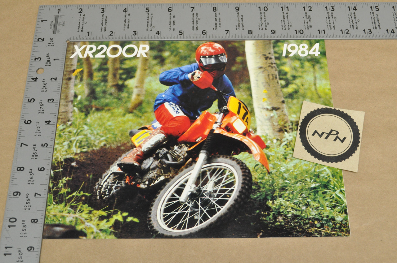 Vintage NOS 1984 Honda XL200 R Motorcycle Dealer Sales Spec Brochure