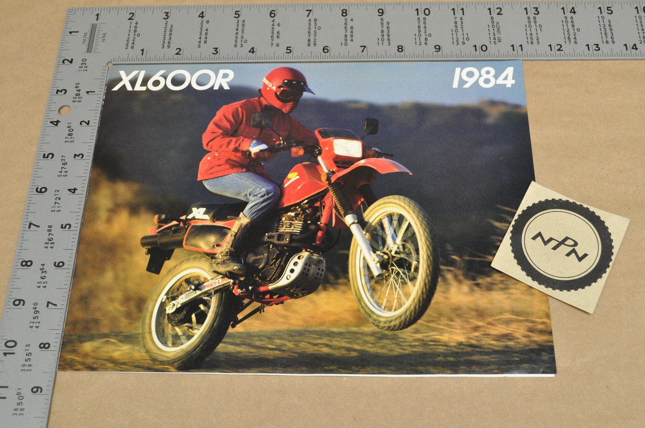 Vintage NOS 1984 Honda XL600 R Motorcycle Dealer Sales Spec