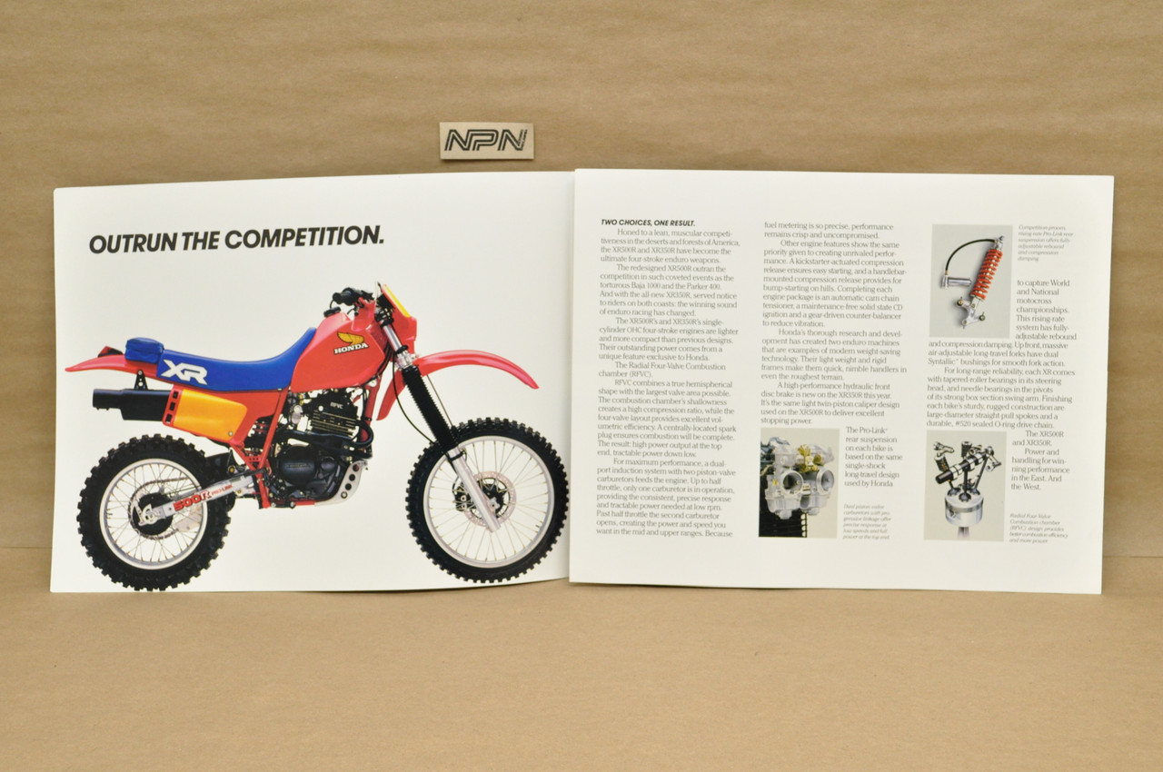 Vintage NOS 1984 Honda XR500 R XR350 R Dealer Sales Spec Brochure