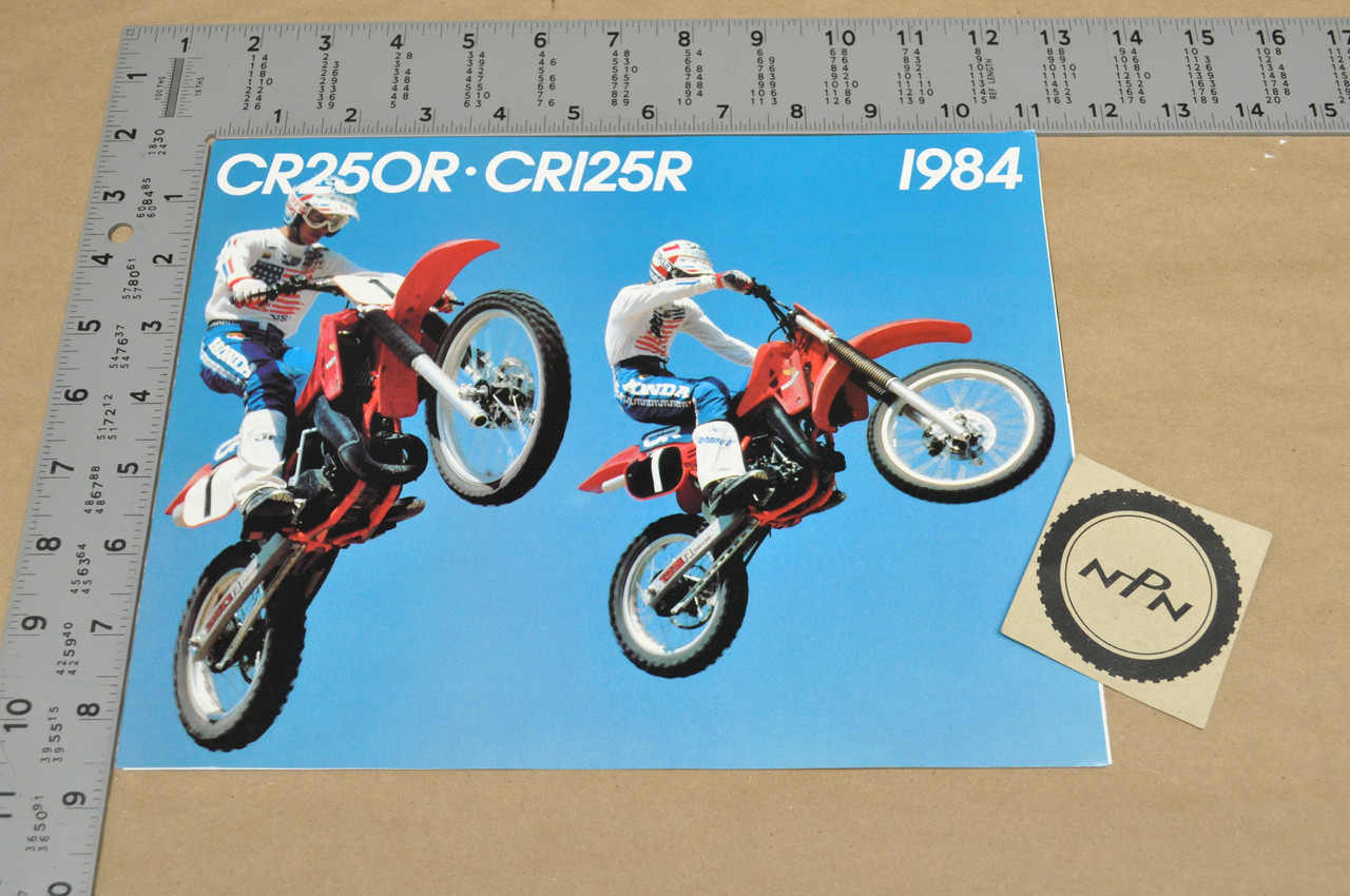 Vintage NOS 1984 Honda CR250 R CR125 R Dealer Sales Spec Brochure