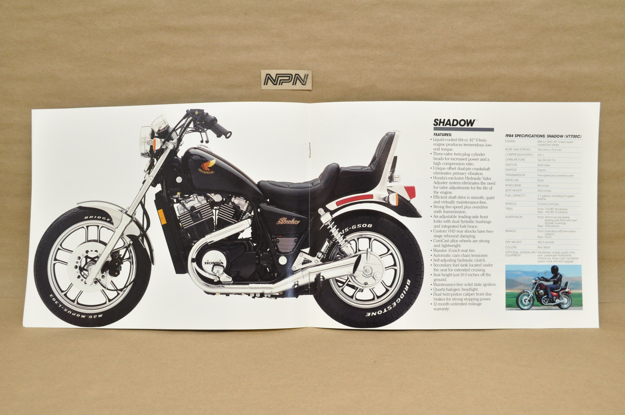 Vtg NOS 84 Honda VT700 C VT500 C Shadow 500 Dealer Sales Brochure