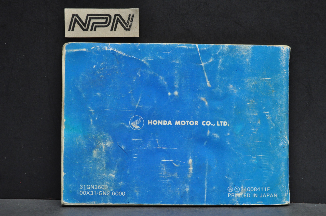 Vintage 1985 Honda NB50 M Aero 50 Scooter Owners Manual