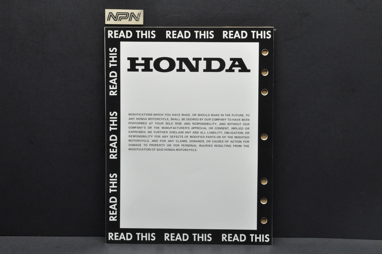 Vtg NOS 1979-81 Honda ATC70 Three Wheeler ATV Dealer Set Up Instruction Manual