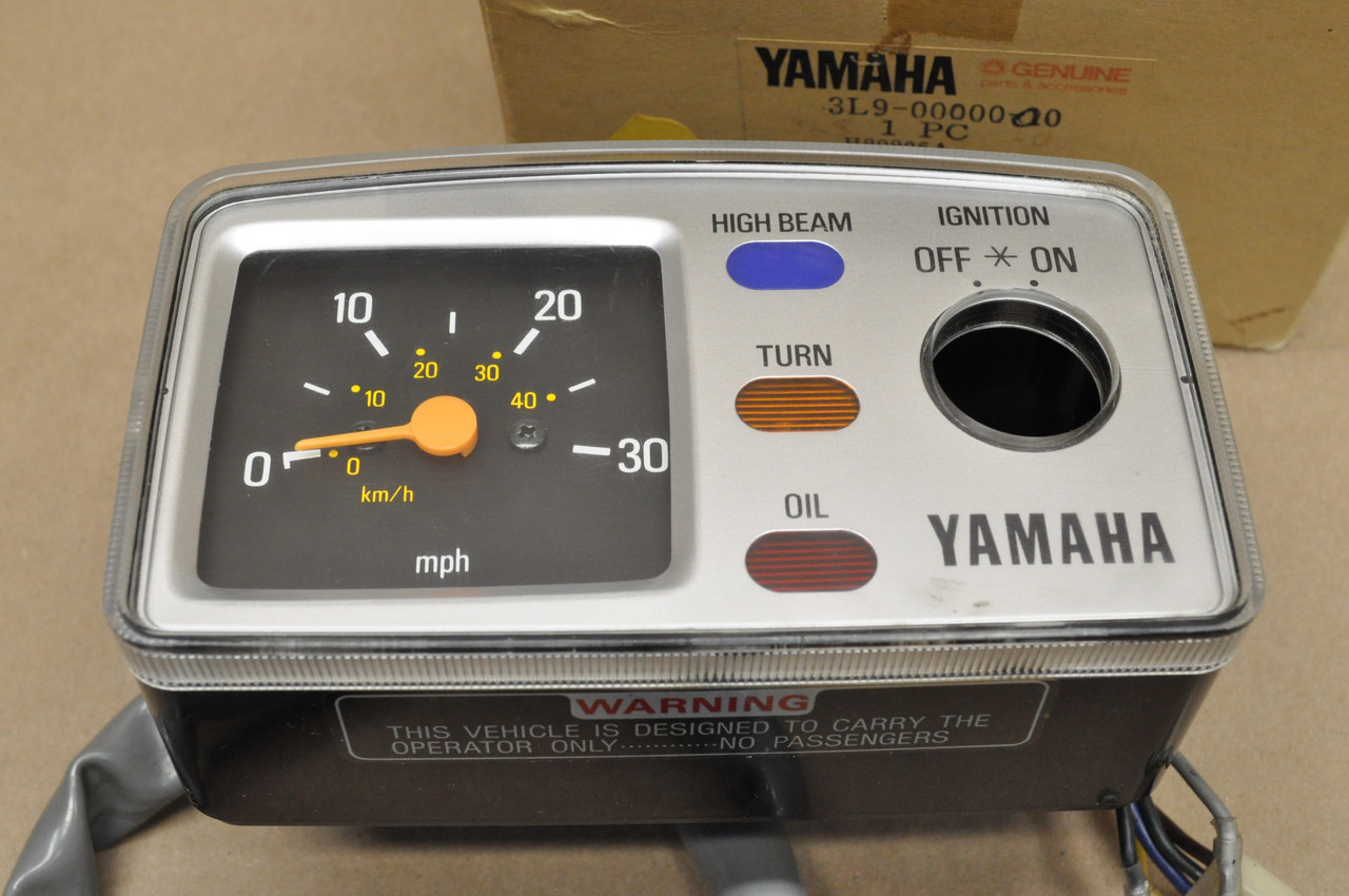 NOS Yamaha LC50 QT50 Yamahopper Speedometer MPH KMH Gauge 3L9-00000-10