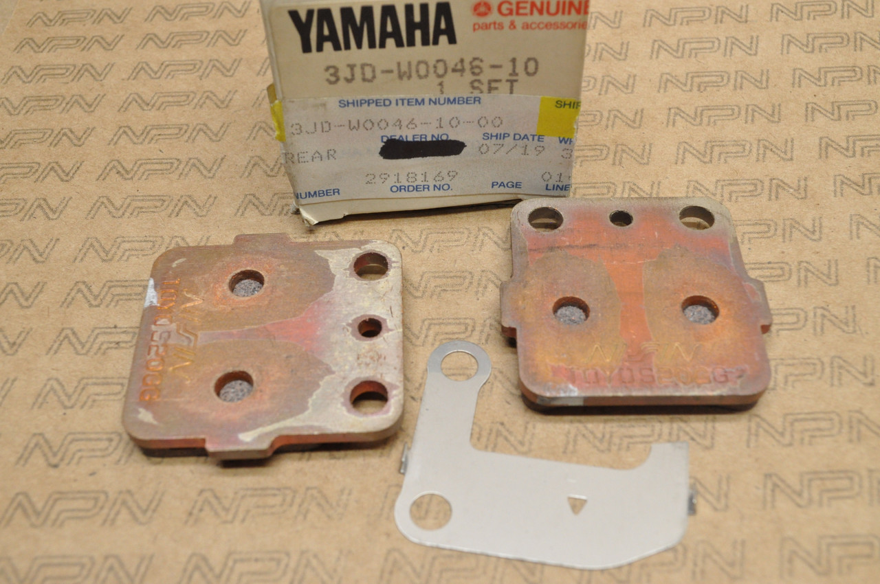 NOS Yamaha 1989 YZ250 Rear Brake Caliper Pad Kit 3JD-W0046-10