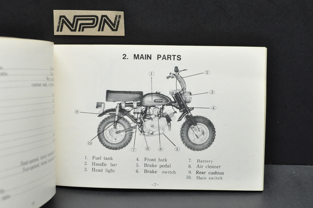Vtg NOS 69-70 Gemini SST 50 Mini Trail Motorcycle Owners Manual