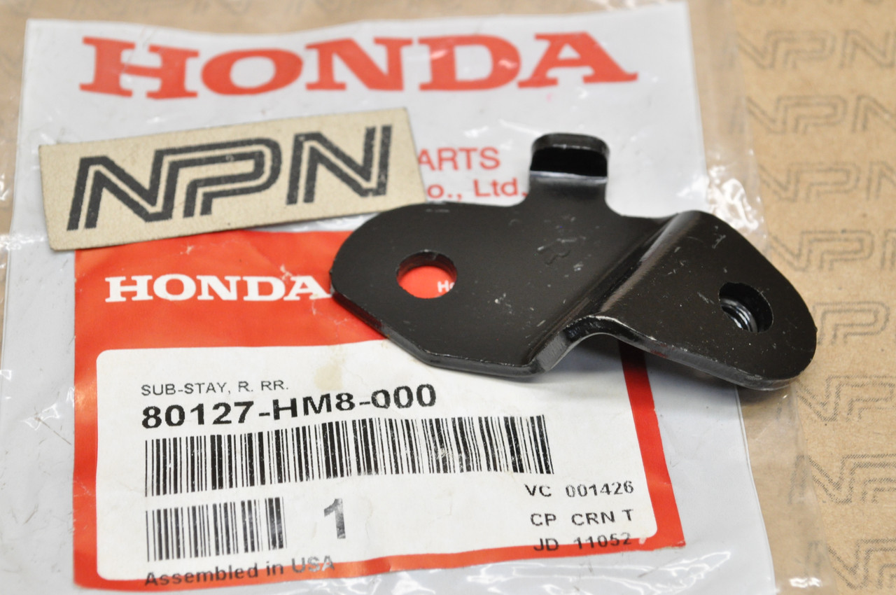 NOS Honda TRX250 TRX250TM Rear Foot Splash Guard Stay Bracket 80127-HM8-000