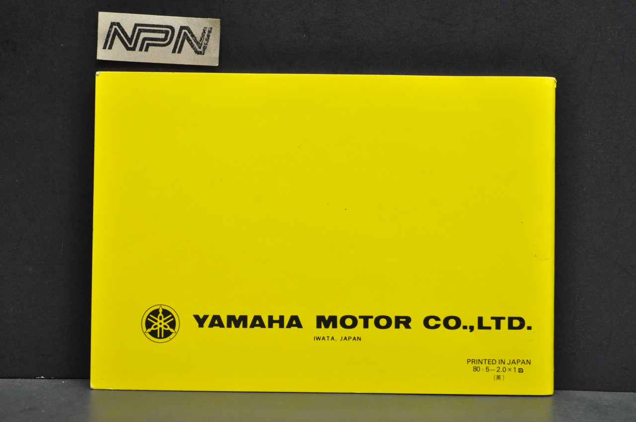 Vintage NOS 1981 Yamaha TT250 H Motorcycle Owners Manual