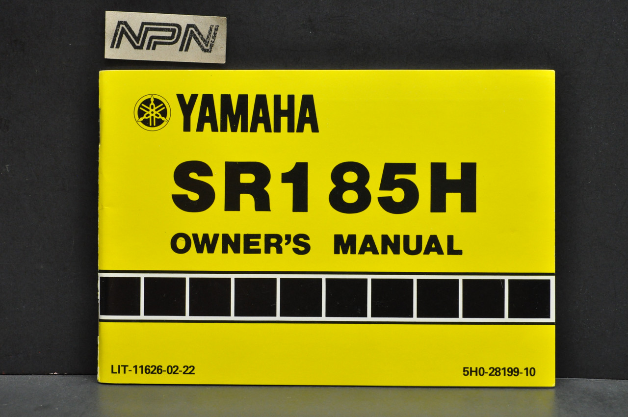 Vintage NOS 1981 Yamaha SR185 H Motorcycle Owners Manual First Edition