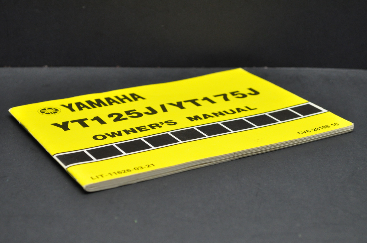Vtg NOS 1982 Yamaha YT125 J YT175 J Motorcycle Owners Manual First ...