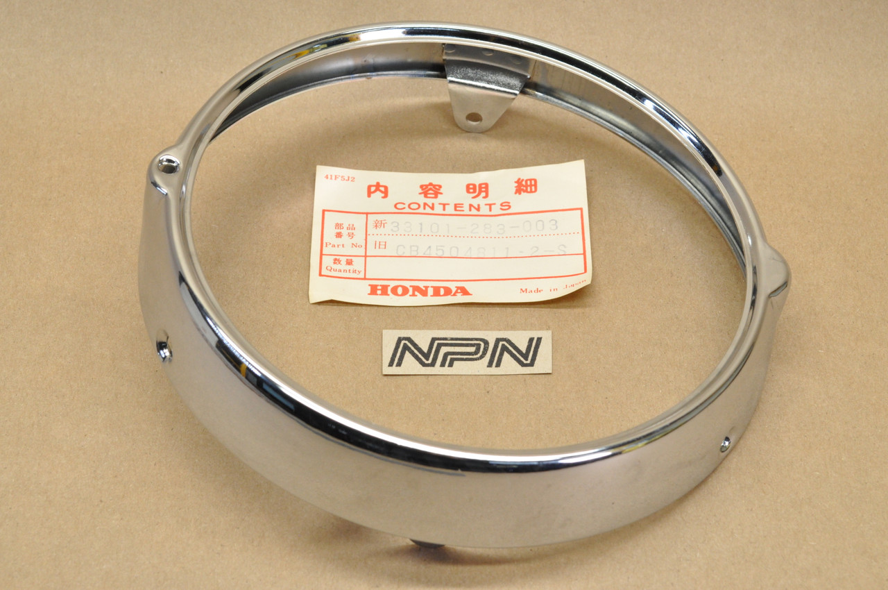 NOS Honda CB450 K0 & Late CB72 CB77 CL72 CL77 Head Light Bezel Ring 33101-283-003