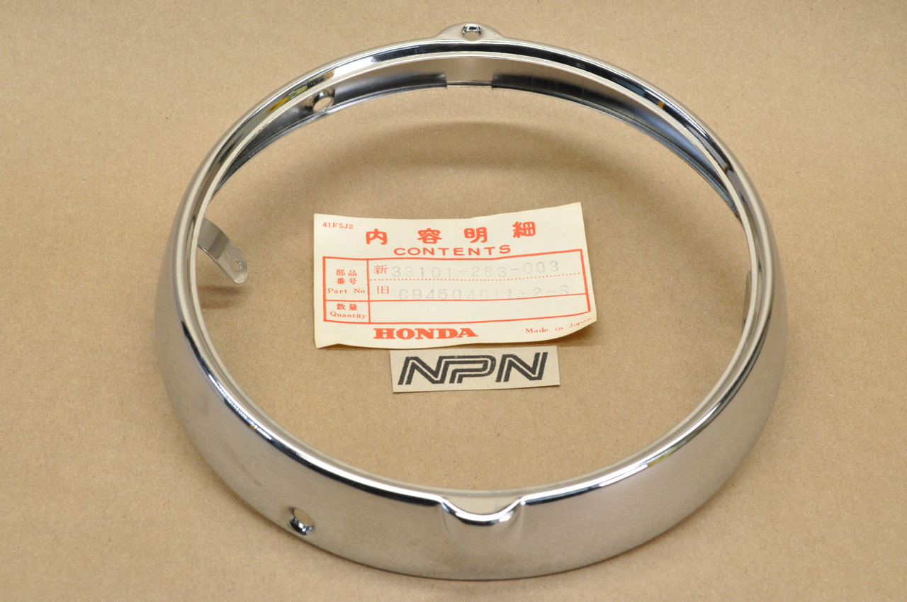NOS Honda CB450 K0 & Late CB72 CB77 CL72 CL77 Head Light Bezel Ring 33101-283-003
