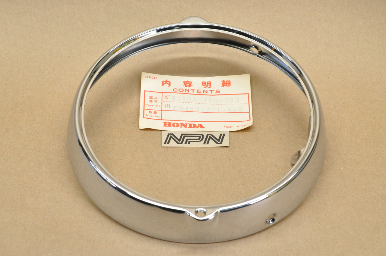 NOS Honda CB450 K0 & Late CB72 CB77 CL72 CL77 Head Light Bezel Ring 33101-283-003