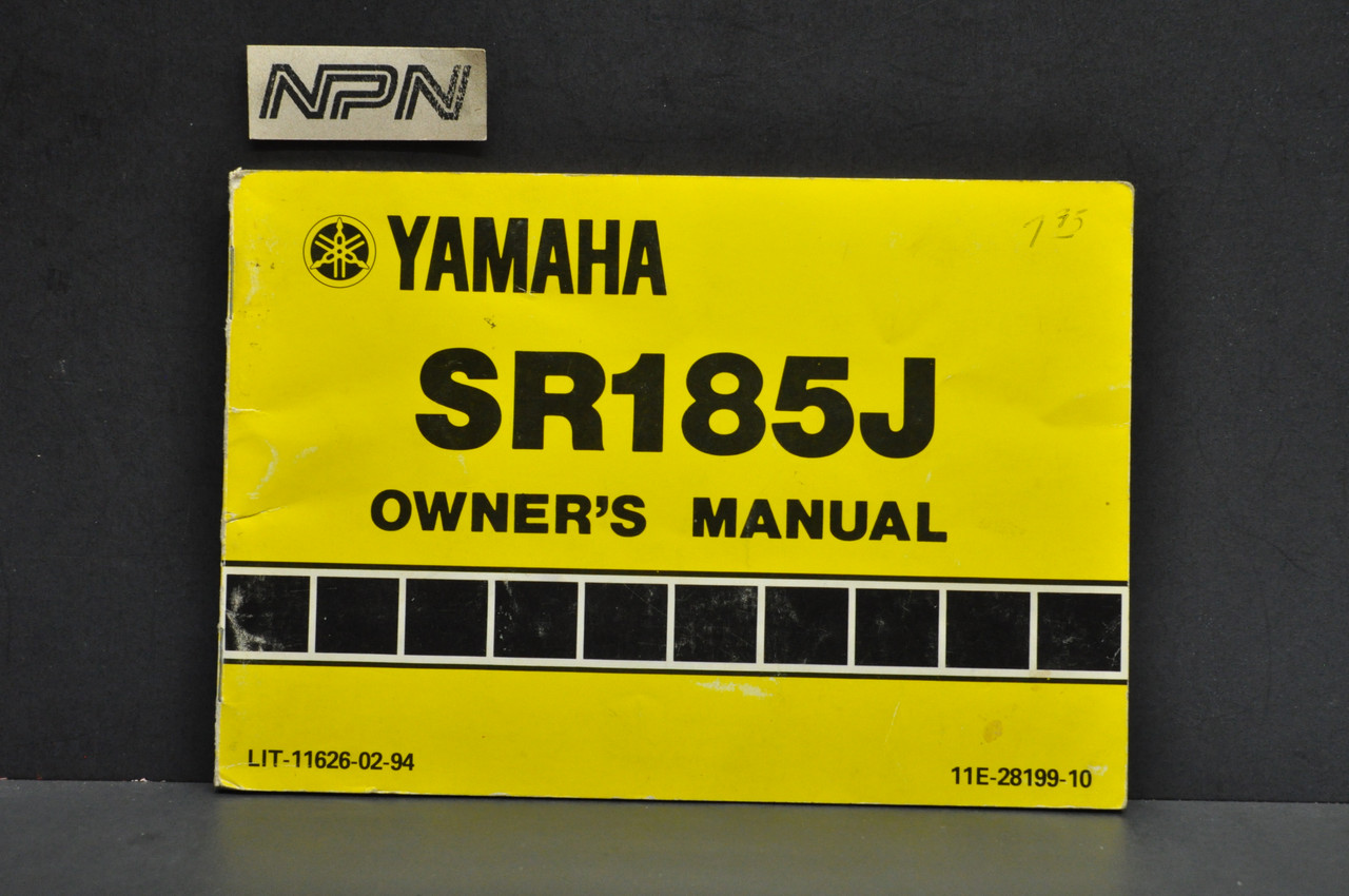 Vintage 1982 Yamaha SR185 J Motorcycle Owners Manual 1st Ed. Printed in '81