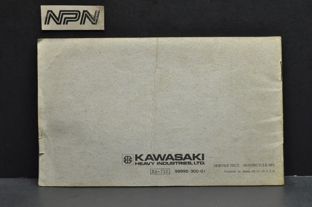 Vintage 1971 Kawasaki A1 250 Samurai 350 A7 Avenger A Motorcycle