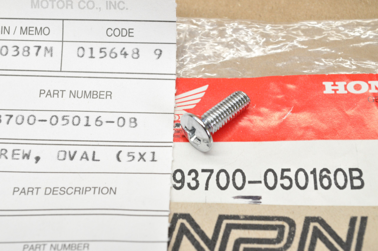 NOS Honda CB100 CB350 CBX CL350 SL100 SL350 XL100 Screw 5x16 93700-05016-0B