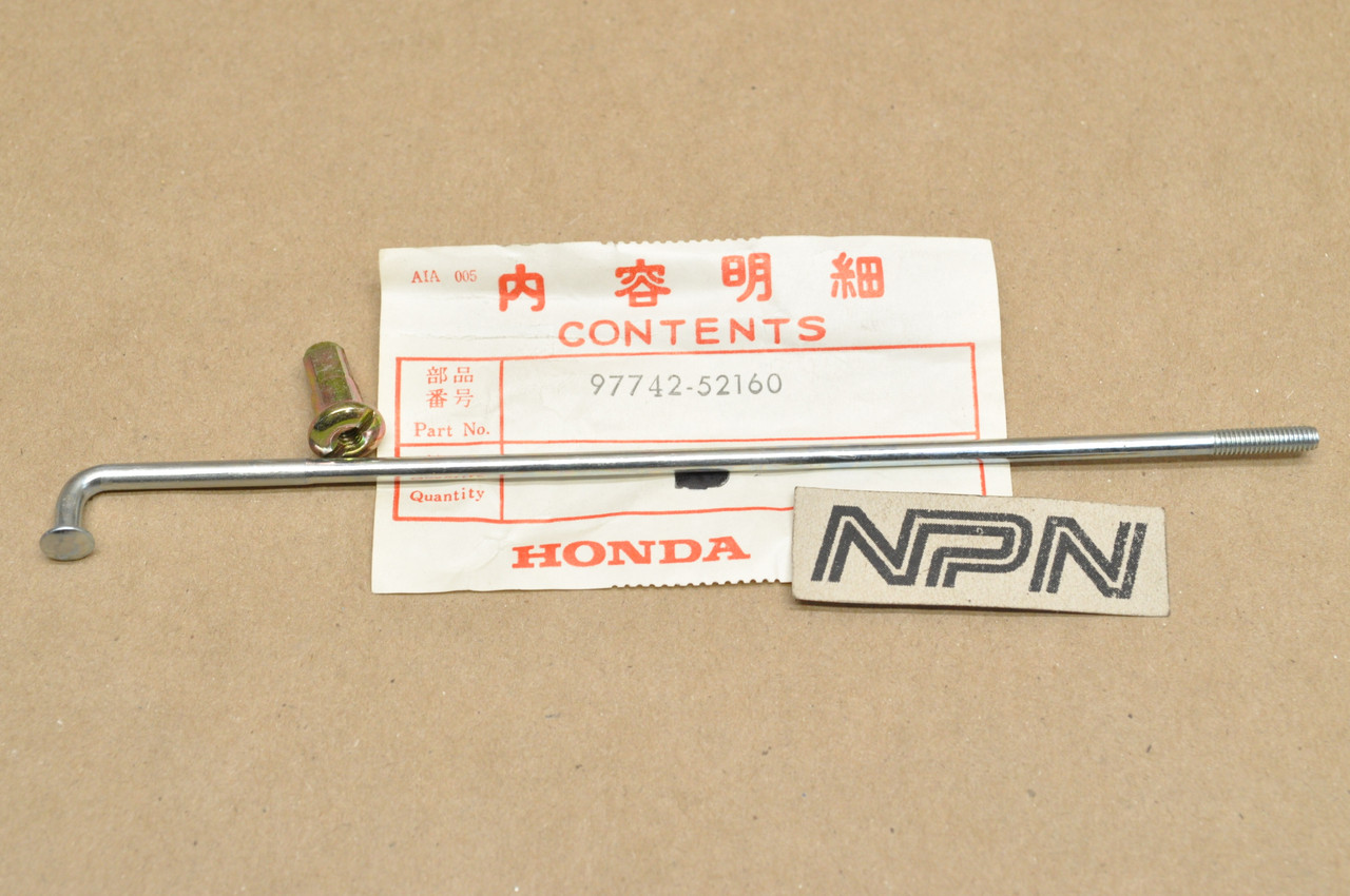 NOS Honda 1978-79 CB400 T Hawk Rear Wheel Spoke "B" & Nipple 97742-52160