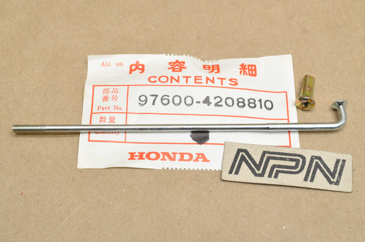 NOS Honda SL70 XL70 XR75 Rear Wheel Spoke B & Nipple 97600-42088-10
