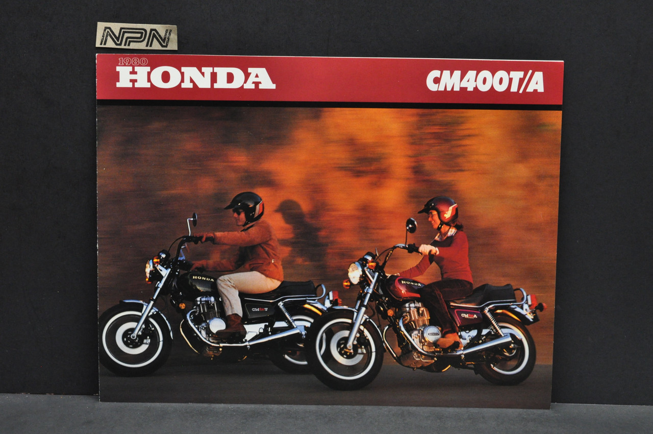 Vintage NOS 1980 Honda CM400 T CM400 A Motorcycle Brochure Spec Sheet Flyer