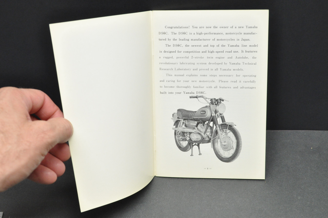 Vintage NOS 1969 Yamaha DS6 C Motorcycle Owners Service Riders Manual