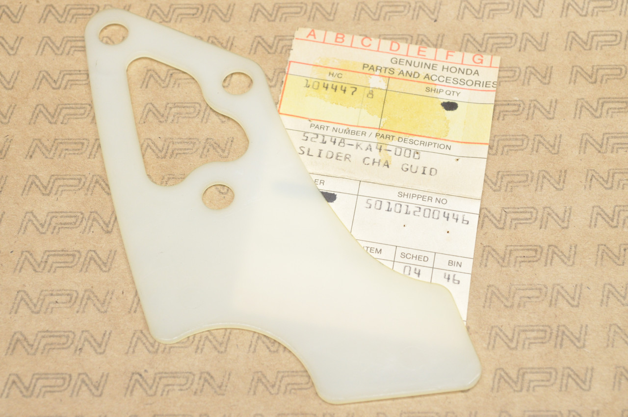 NOS Honda CR125 R CR250 R CR450 R Elsinore Chain Guide Slider Side 52148-KA4-000
