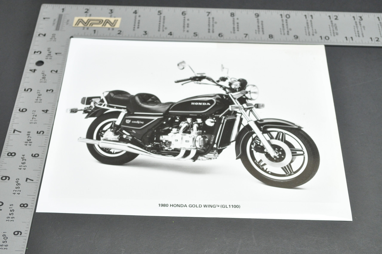 Vintage 1980 Honda GL1100 Gold Wing Motorcycle Dealer Spec Photo