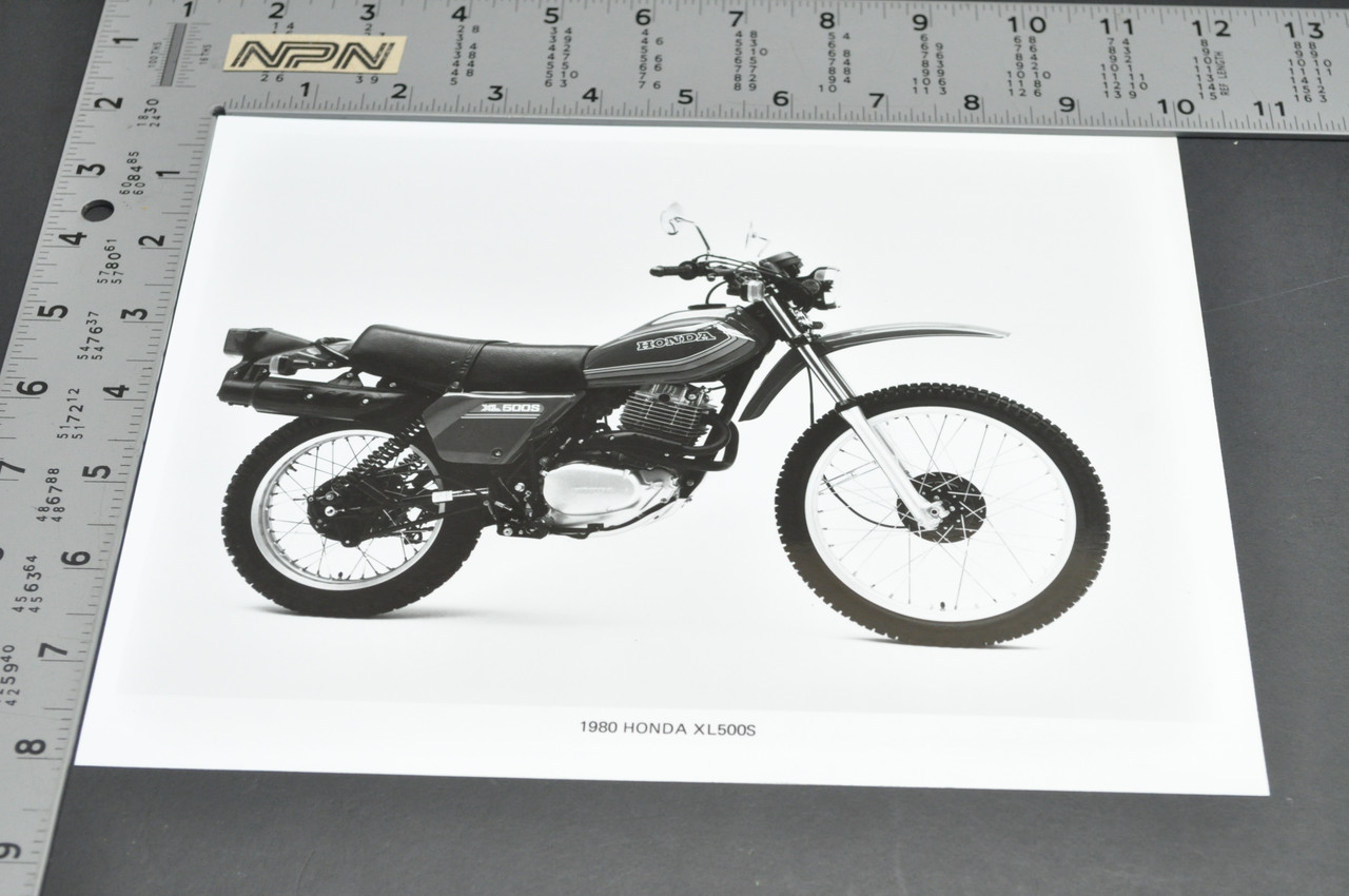 Vintage 1980 Honda XL500 S Motorcycle Dealer Spec Photo