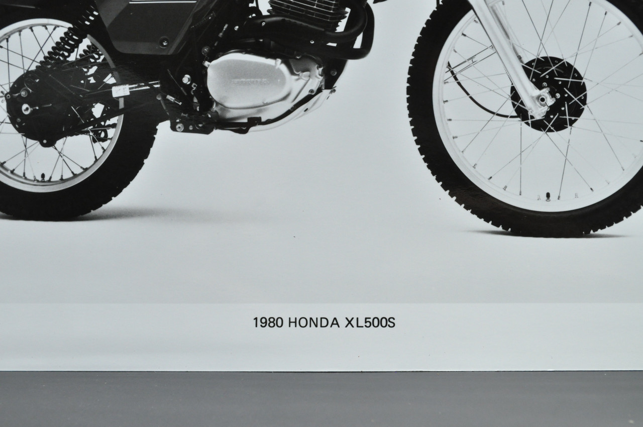Vintage 1980 Honda XL500 S Motorcycle Dealer Spec Photo