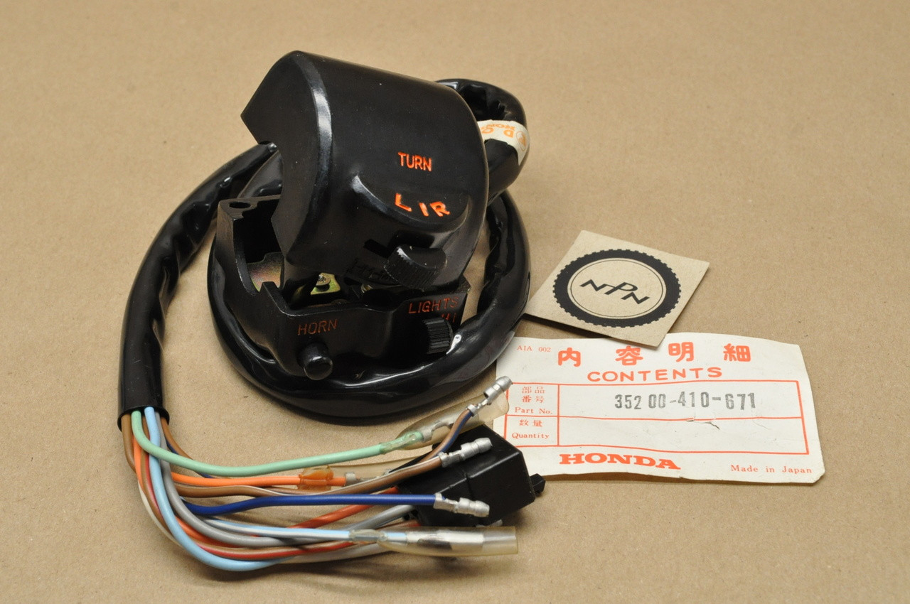 NOS Honda 1977-78 CB750 F Left Handlebar Turn Signal Horn Control