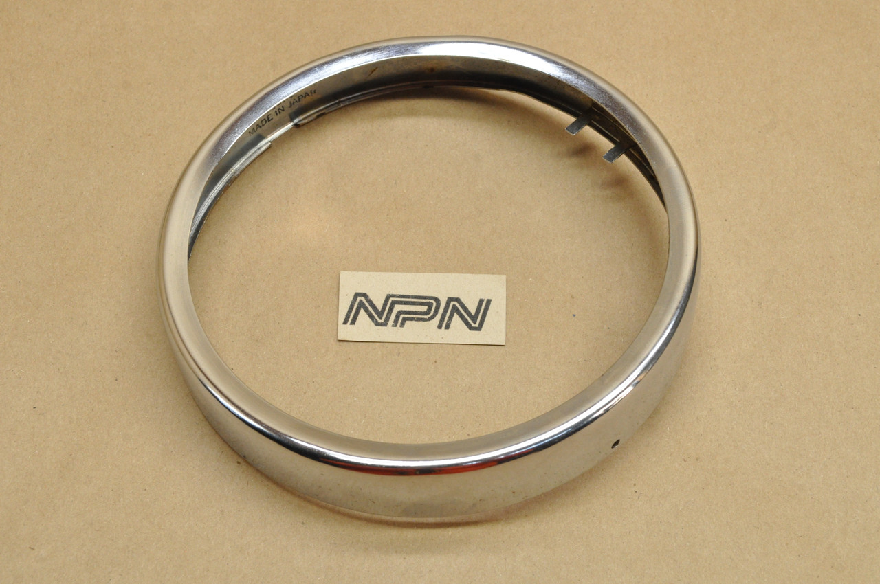 Vintage Used OEM Yamaha 1964-66 YA6 Chrome Head Light Bezel Rim Ring 136-84315-61