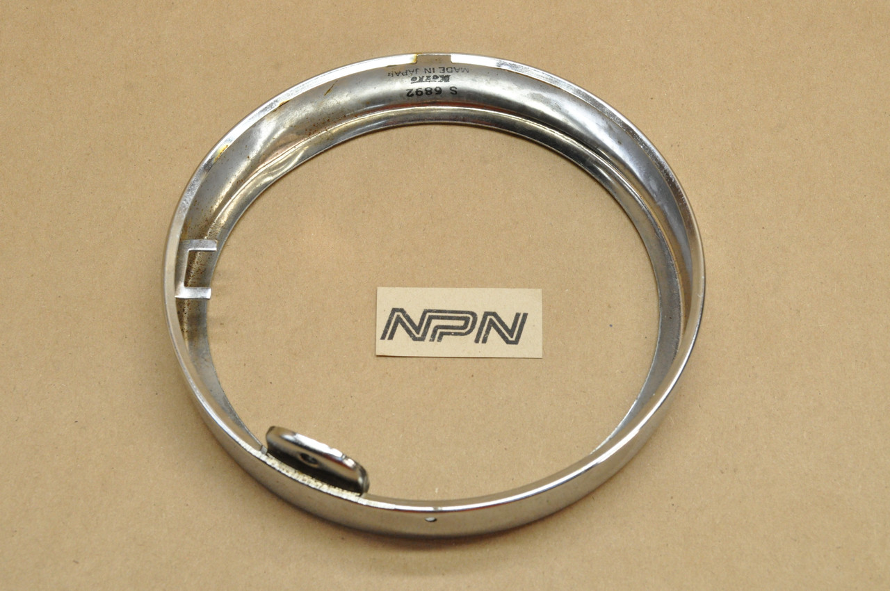 Vintage Used OEM Yamaha 1964-66 YA6 Chrome Head Light Bezel Rim Ring 136-84315-61