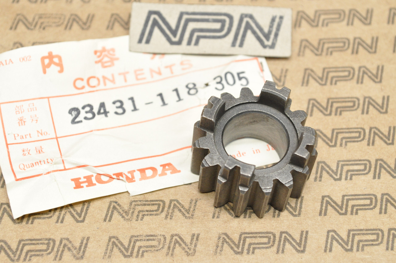 NOS Honda SL70 K0-K1 XL70 K0-1976 Main Shaft Second 2nd Gear 16T 23431-118-305