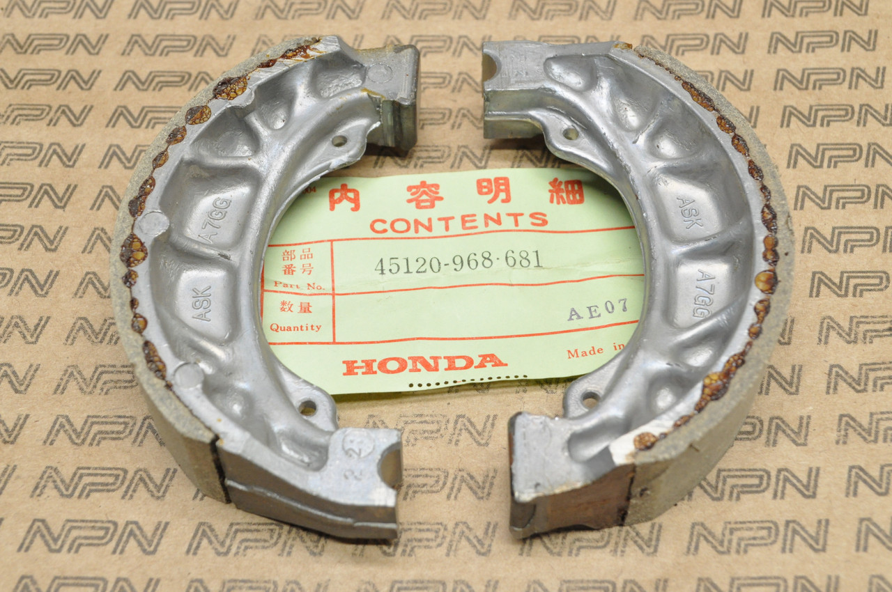 NOS Honda ATC125 ATC200 CH150 EZ90 TRX125 Brake Pad Shoe Set 45120-968-681