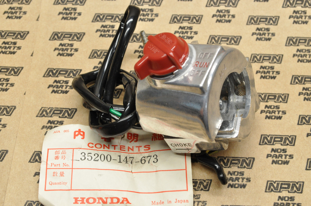 NOS Honda 1977-80 NC50 Express Right Handlebar Kill Stop Switch 35200-147-673