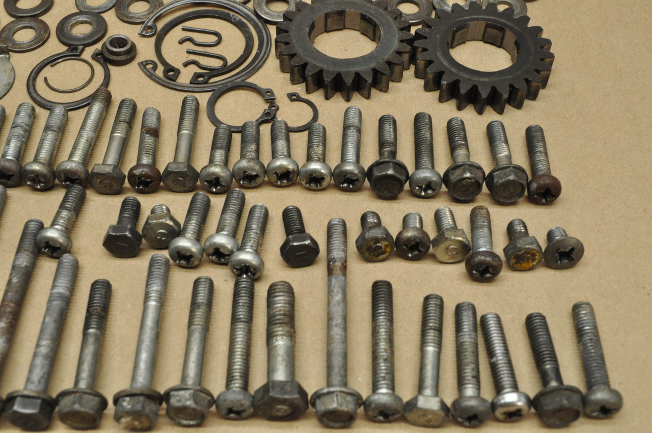 Vintage OEM Honda 1973 CL350 K5 Engine Bolt Screw Washer Nut Plate Cap Spring Hardware Lot