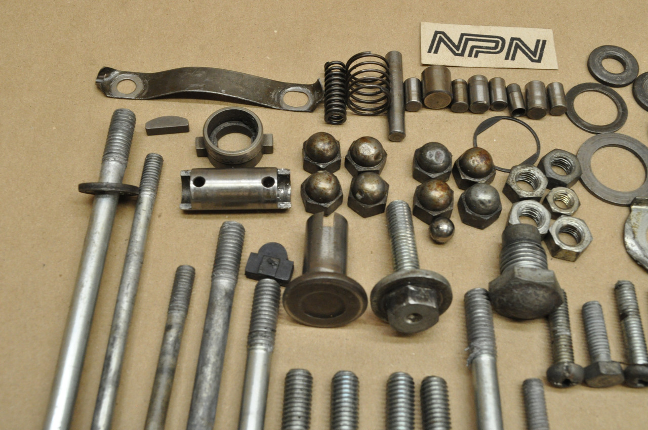 Vintage OEM Honda 1973 CL350 K5 Engine Bolt Screw Washer Nut Plate Cap Spring Hardware Lot