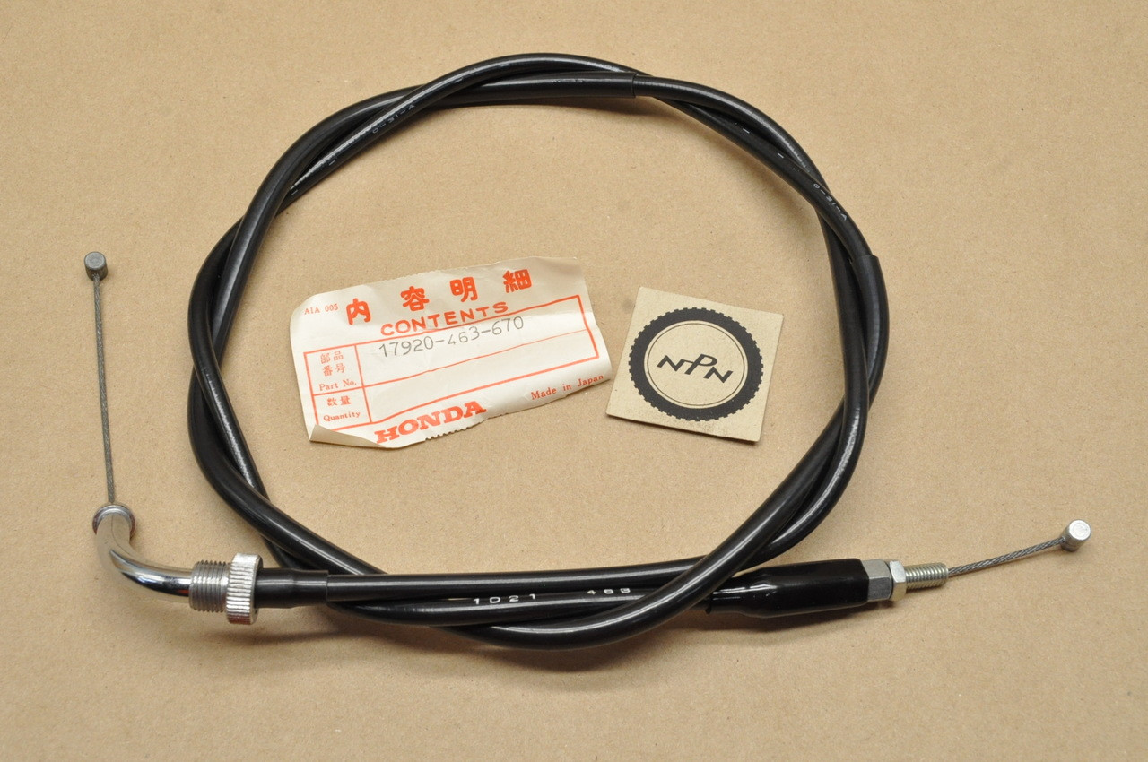 NOS Honda 1980-81 GL1100 I Gold Wing Interstate Throttle Cable B 17920-463-670