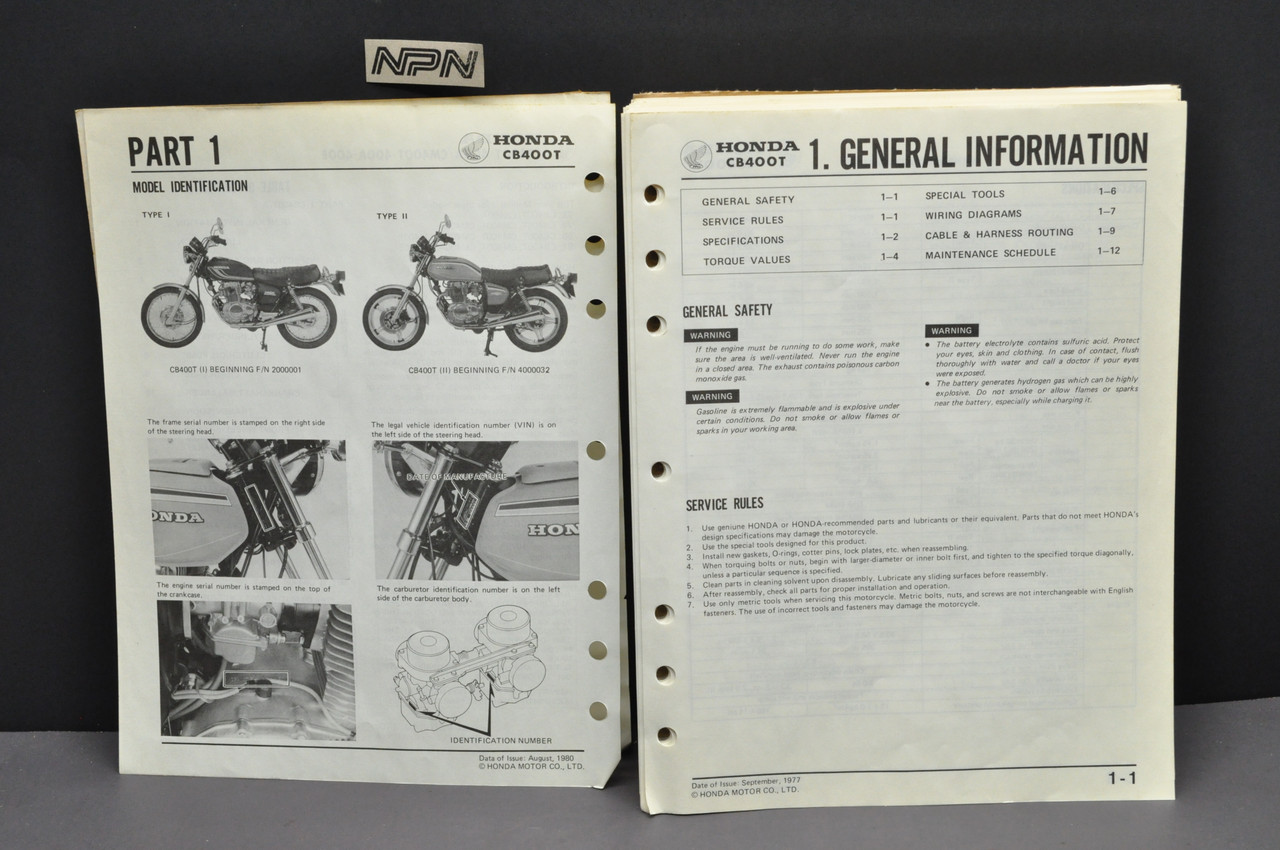 Vtg 1974-75 Honda CR125 M Elsinore M0-M1 Parts Catalog Book