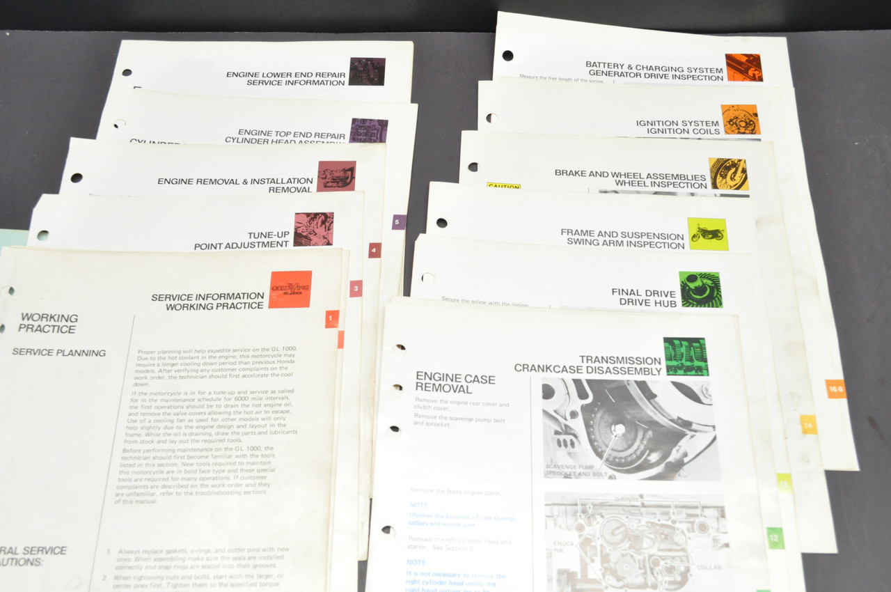 VTG 1975 Honda GL1000 Gold Wing K0 Motorcycle Shop Service Repair Manual UPDATE