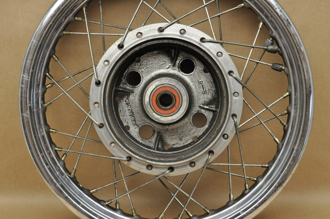 Vintage OEM Honda 1977-78 CB750 K Four Rear Wheel Rim Spoke Hub