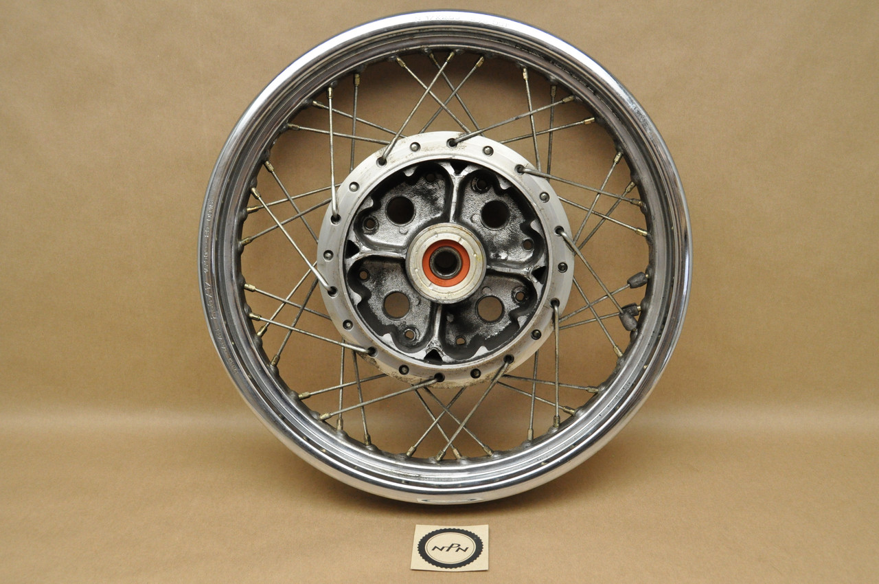Vintage OEM Honda 1977-78 CB750 K Four Rear Wheel Rim Spoke Hub
