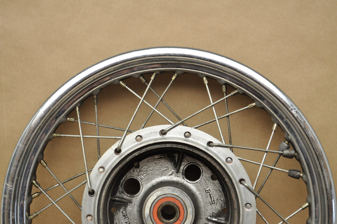 Vintage OEM Honda 1977-78 CB750 K Four Rear Wheel Rim Spoke Hub