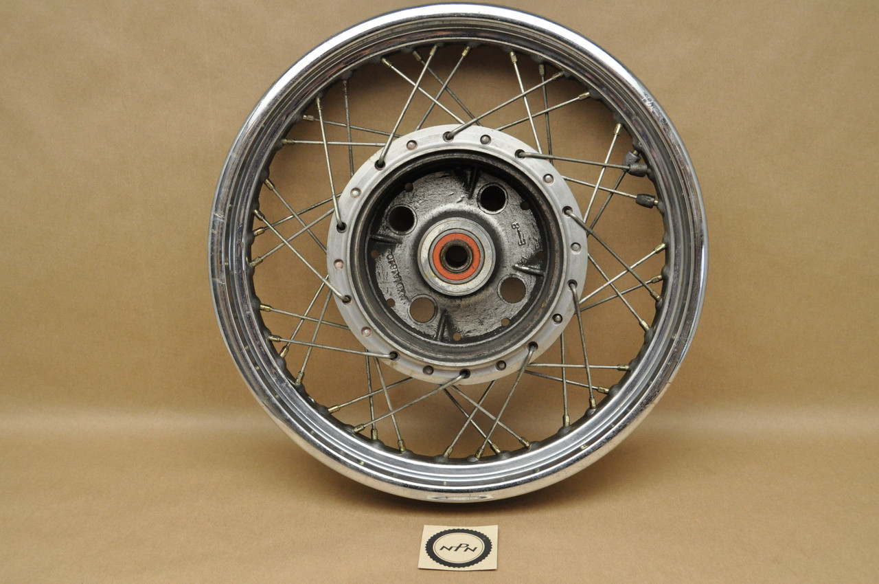Vintage OEM Honda 1977-78 CB750 K Four Rear Wheel Rim Spoke Hub