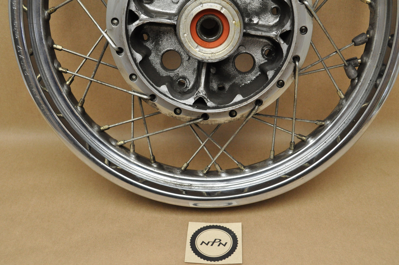 Vintage OEM Honda 1977-78 CB750 K Four Rear Wheel Rim Spoke Hub