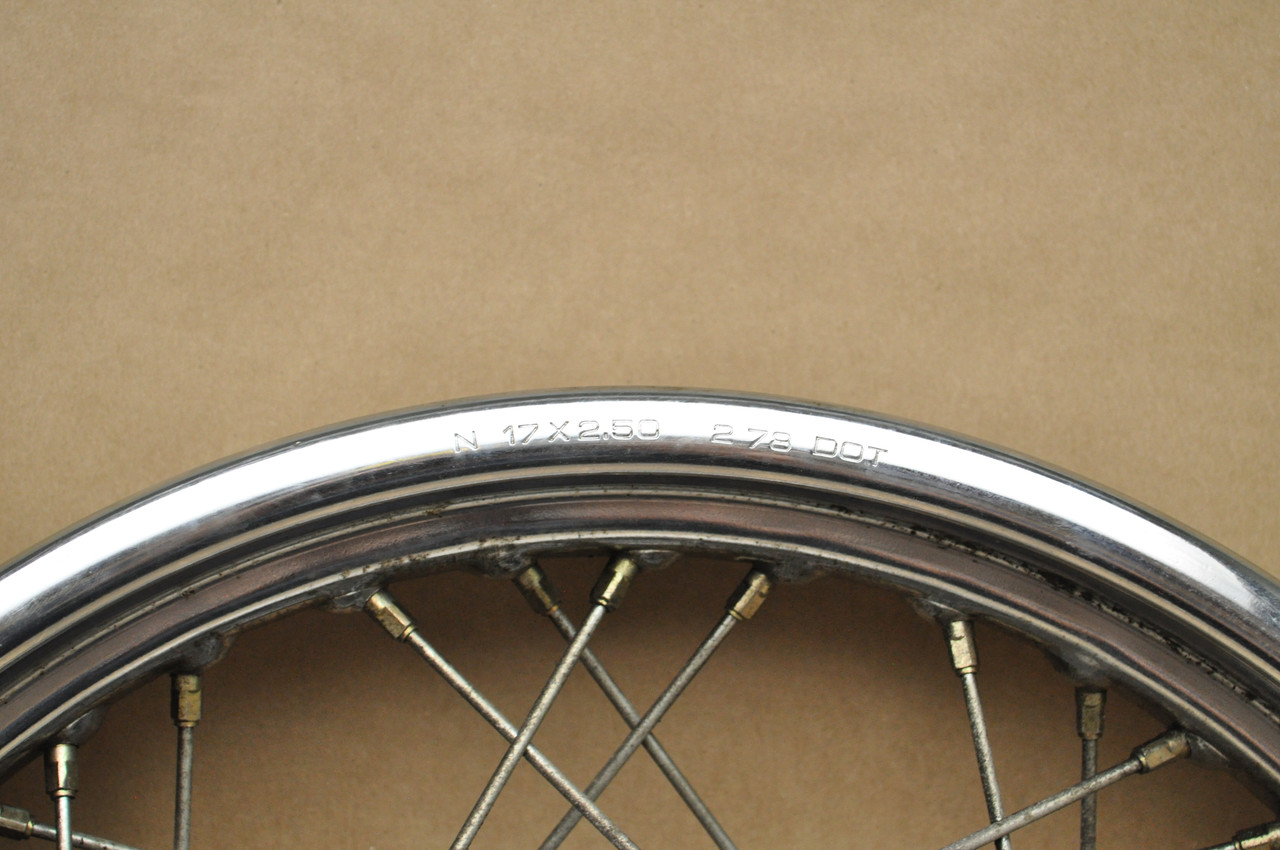 Vintage OEM Honda 1977-78 CB750 K Four Rear Wheel Rim Spoke Hub